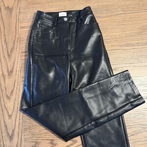 Wilfred Black Leather Straught Jeans